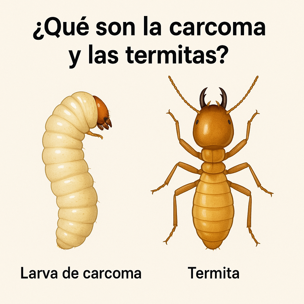 Carcoma y termitas diferencias basicas y representacion de cada una