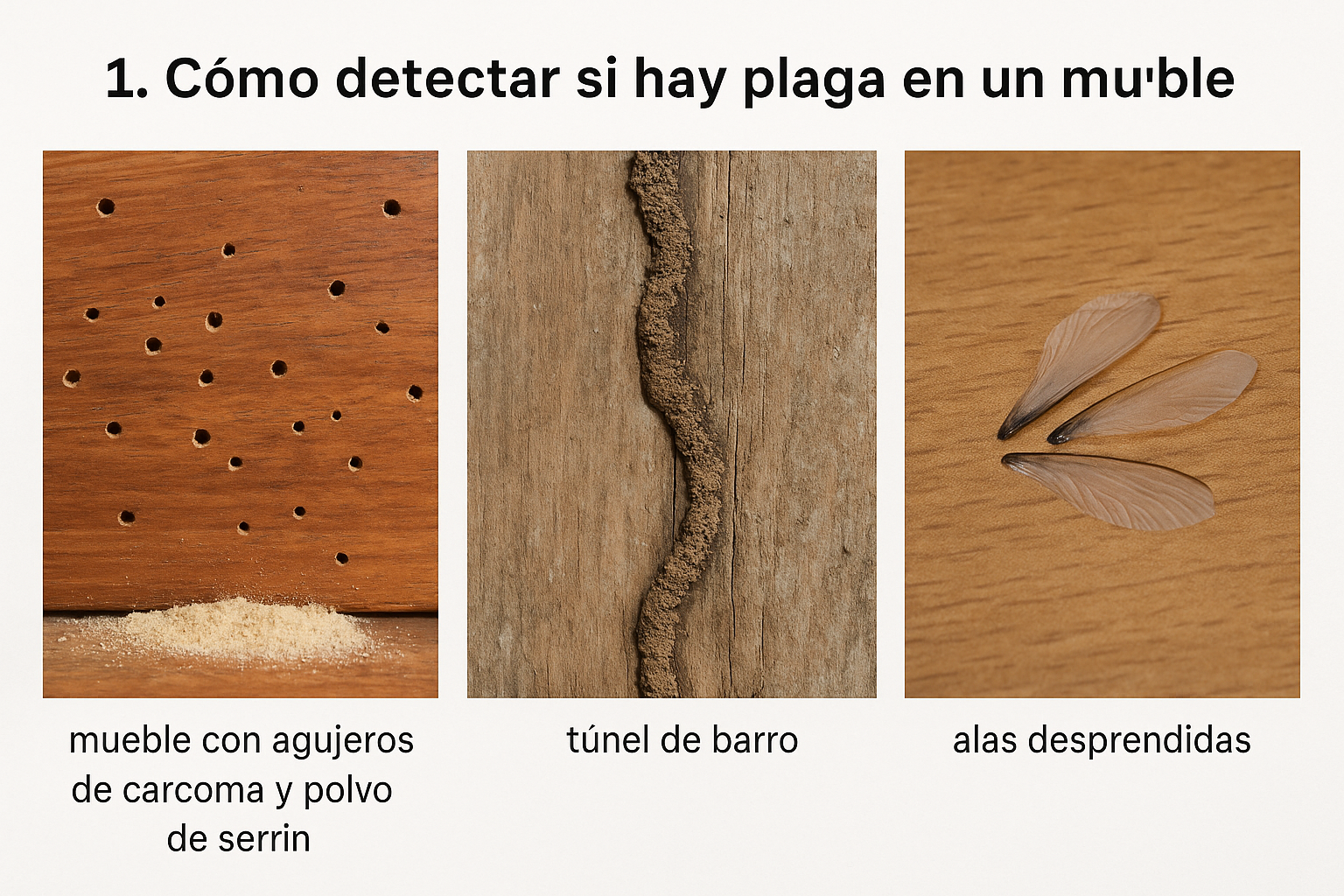 Como detectar termita o carcoma en muebles de madera